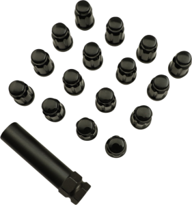 Splined Lug Nut Black, 1, nordicamoto.ro