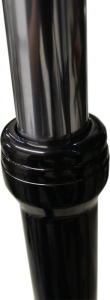 Fork Dust Covers Gloss Black, Powder Coated, 1, nordicamoto.ro