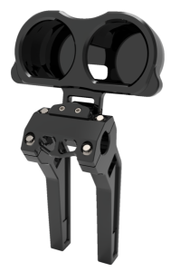 Dual Gauge Mount For Performance Risers Black, 1, nordicamoto.ro