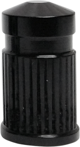 Round Valve Stem Cap Black, Anodized