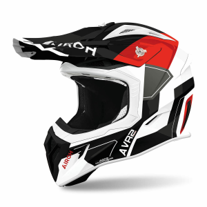 Airoh Aviator Ace 2 akció, Airoh Aviator Ace 2 Shield piros, fényes motokrossz-sisak, nordicamoto.ro