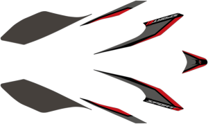 Scooter Decals Black, Gray, Red, 1, nordicamoto.ro
