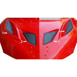 SPI Frogskinz 2008-13 Polaris IQ 600RR Hood Kit (4pc), 1, nordicamoto.ro
