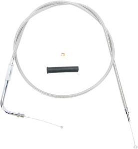 Stainless Braided Throttle Cable Silver