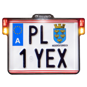 All-in-one 2.0 License Plate Holder W/ Led Plate Lights, Brake And Rear Lights Anodized Black, 1, nordicamoto.ro