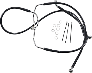 Extended Length Black Vinyl Brake Line Kit Black Oversize [+203 mm (8'')], 1, nordicamoto.ro