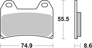 Ds Racing Dual Sintered Brake Pads, 2, nordicamoto.ro
