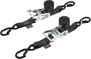 1-1/2(r) Ratchet With Safety Latch Hooks Black