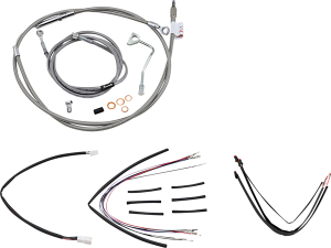 Complete Stainless Braided Handlebar Cable/brake Line Kit Silver, 1, nordicamoto.ro