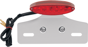 Mini Led Cat Eye Taillight With License Plate Mount White