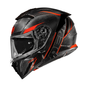 Casca Premier Devil Carbon ST2 sisak, fekete/piros, M-es méret, 2, nordicamoto.ro