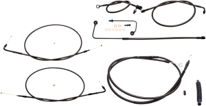Standard Midnight Braided Handlebar Cable/brake Line Kit Black
