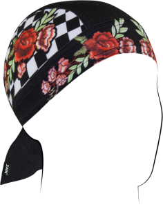 Alkalmi, Zan Headgear SportFlex Flydanna virágmintás kockás bandana, nordicamoto.ro