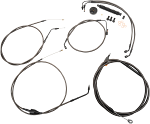 Standard Midnight Braided Handlebar Cable/brake Line Kit Black