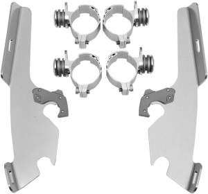 Fats/slim Windshield Trigger-lock Complete Mount Kit Polished