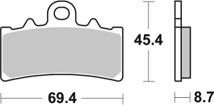 Hf Street Ceramic Organic Brake Pads, 1, nordicamoto.ro