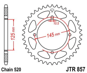 JT SPROCKETS Indukciós edzésű hátsó lánckerék, fekete cinkbevonatú, fekete, cink, 2, nordicamoto.ro