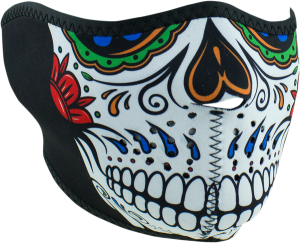 Half Mask Muerte Skull Black