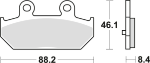 TRW szinterezett hátsó fékbetétek STREET SUZUKI AN 400 BURGMAN '07–'15 / AN 650 BURGMAN '04–'16, nordicamoto.ro
