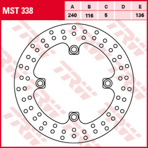Disc frana spate TRW HONDA CBR 500 / CB 500 F / X '13-/CBF 500 '04-'08/CB / CBF / CBR 600 / HORNET '04-'15 / CB / CBR 650 '14-'18/CBF 1000 '06-'16, 1, nordicamoto.ro
