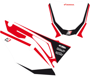 Pre-cut Number Plates With Graphics Black, Red, White, 1, nordicamoto.ro