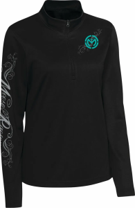 Pulover Dama MOOSE RACING Flourish Half Zip Black