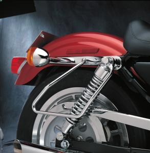Chrome Saddlebag Support Brackets Silver