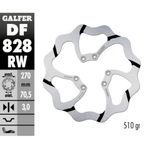 TM EN/MX 125–530 Galfer barázdált első féklemez, nordicamoto.ro
