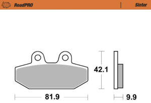 Roadpro szinterezett fém fékbetétek, 2, nordicamoto.ro
