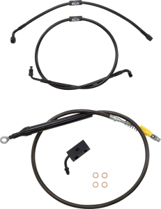 Standard Midnight Braided Handlebar Cable/brake Line Kit Black, 2, nordicamoto.ro