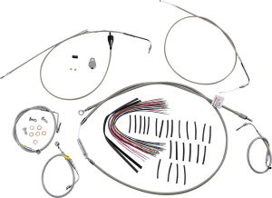 Control Kit For Early Touring Bikes With Bagger Bar Handlebars Silver