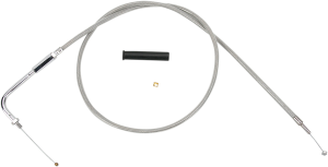 Stainless Braided Throttle Cable Silver, 1, nordicamoto.ro