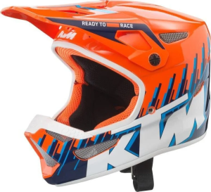 KTM Status kék/narancssárga gyermek sisak, S méret / 47–48, 1, nordicamoto.ro