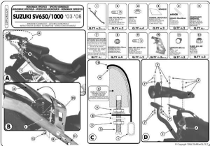 Kappa főváz a SUZUKI SV 650 / S modellhez (2003–2008)
