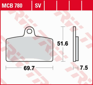 TRW szinterezett első fékbetétek STREET APRILIA RS4 50/125 '11 -/DERBI GPR 50 2T '09 -'16/GPR 125 2T / 4T '04 -'16/ PEUGEOT XR-7 50 '08–'11/RIEJU RS-3 50 '11–, nordicamoto.ro