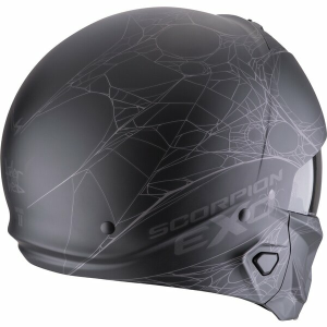SCORPION EXO-COMBAT II SPIDERWEB motorkerékpár-sisak, L-es méret, matt fekete/ezüst, 2, nordicamoto.ro