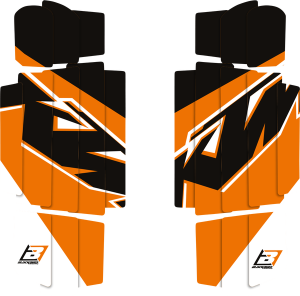Trophy Rad Louvers Black, Orange, 1, nordicamoto.ro