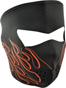 Face Mask Orange Flame Black, Orange
