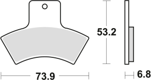 TRW szinterezett hátsó fékbetétek a POLARIS SCRAMBLER / EXPLORER 400 (’98–’02) / SCRAMBLER 500 (’98–’04) modellekhez, nordicamoto.ro