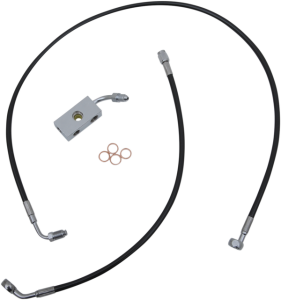 Black Braided Brake Line Kit Black 30, 1, nordicamoto.ro