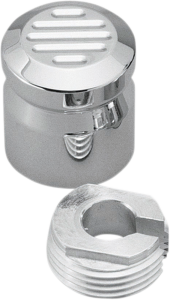 Chrome Billet Choke Cable Knob Cover Silver
