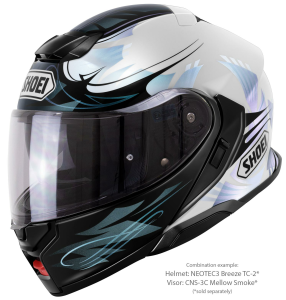 SHOEI NEOTEC3 BREEZE TC-2 felhajtható sisak, fekete/fehér, M-es méret, 4, nordicamoto.ro