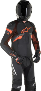 GP Plus R V3 Rideknit bőrdzseki, fekete/fluoreszkáló piros, 50-es méret, 2, nordicamoto.ro