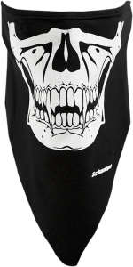 Glow In The Dark Skull Stretch Half-face Mask Black