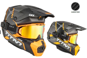 CKX Helmet Titan AMS Conrod Orange Matt Carbon + Goggles, L, 1, nordicamoto.ro