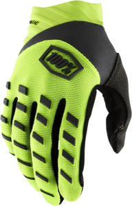 100% Airmatic kesztyű, fluoreszkáló sárga/fekete