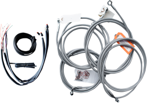 Complete Stainless Braided Handlebar Cable/brake Line Kit Silver, 1, nordicamoto.ro