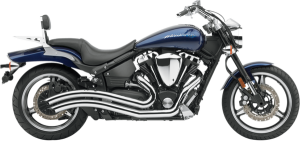 Speedster Swept Exhaust System Black, 1, nordicamoto.ro