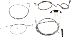 Standard Stainless Braided Handlebar Cable/brake Line Kit Silver