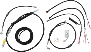 Complete Black Vinyl Braided Handlebar Cable/brake Line Kit Black, 1, nordicamoto.ro